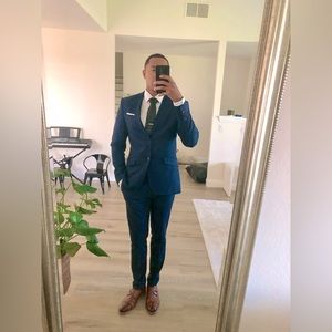 Navy blue suit